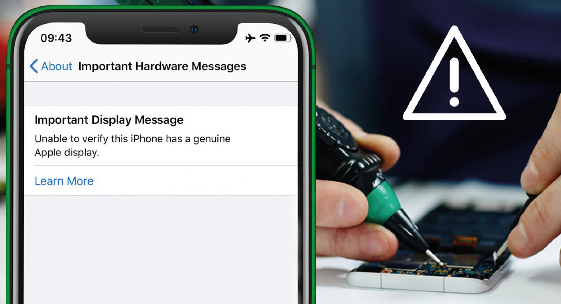 HOW TO: Remove iPhone non-genuine screen warning by aftermarket screen
