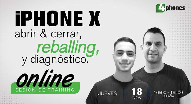 TRAINING: iPhone X - Abrir, cerrar, reballing & diagnóstico