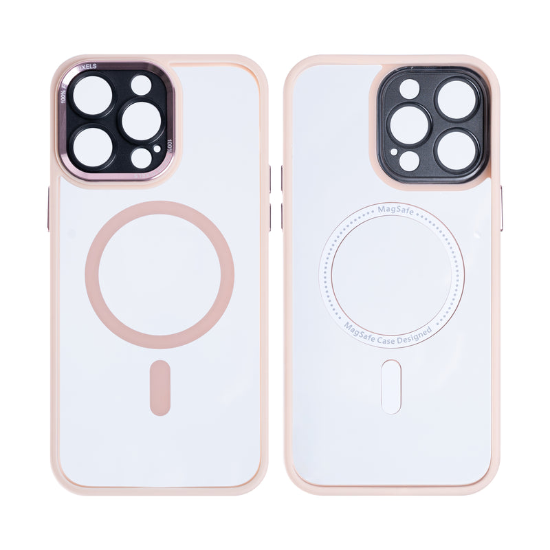 Rixus Classic 04 Case With MagSafe For iPhone 13 Pro Max Pink