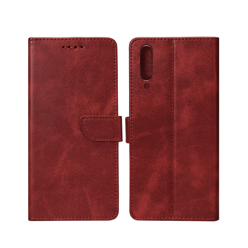 Rixus Bookcase For Samsung Galaxy A7 A750F Dark Red