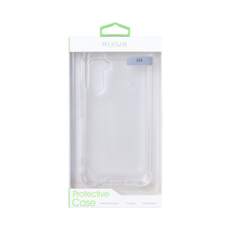 Rixus For Samsung Galaxy A54 Anti-Burst Case Transparent