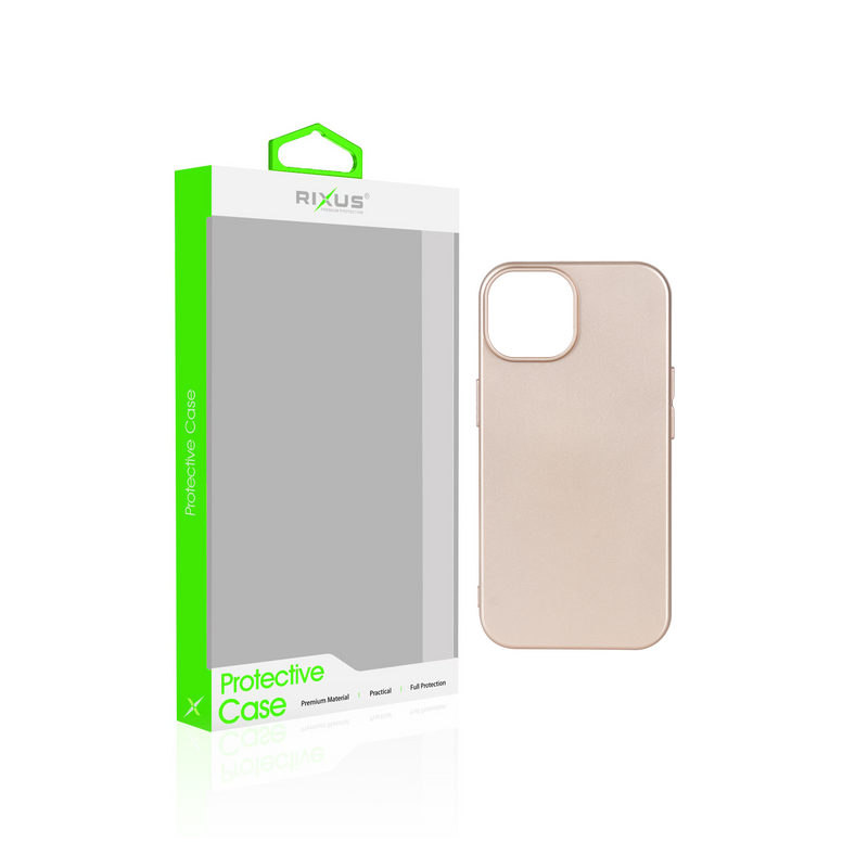 Rixus Para iPhone 13 Pro Funda de TPU suave con MagSafe Oro