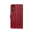 Rixus Bookcase For iPhone 16 Dark Red