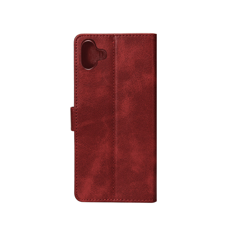 Rixus Bookcase For Samsung Galaxy A06 A065F Dark Red