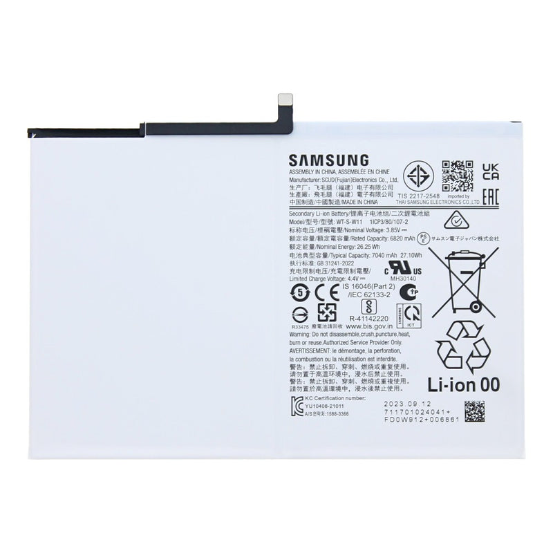 Samsung Galaxy Tab A9 Plus X210, X215, X216B Battery WT-S-W11 Service Pack