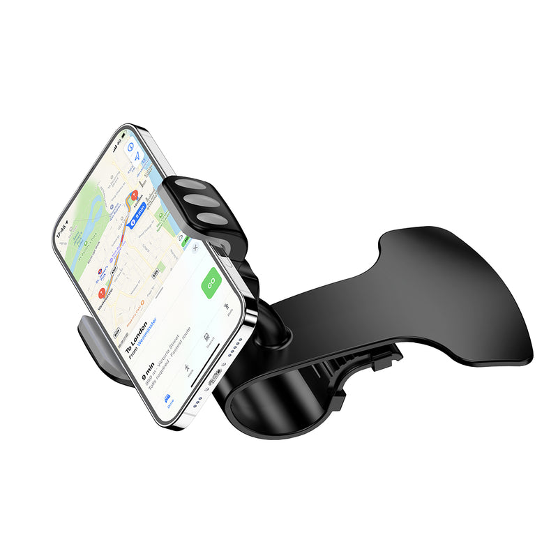 Rixus RXHW61 Soporte 360 Grados Teléfono Coche HUD Clip Para Pantalla Teléfono Negro