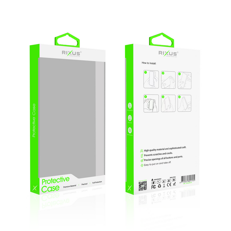 Rixus pour iPhone 12, 12 Pro Coque TPU souple avec MagSafe Vert foncé