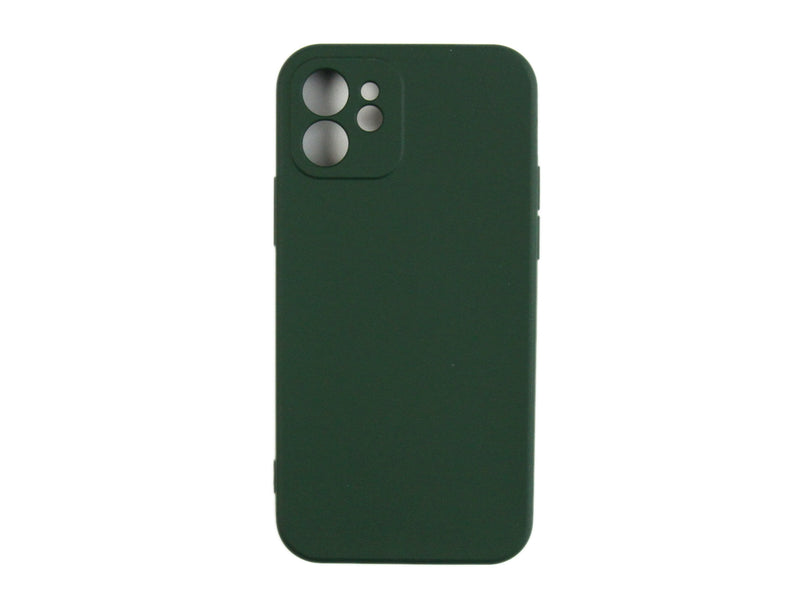 Rixus Para Funda TPU blanda para iPhone 12 Verde Oscuro