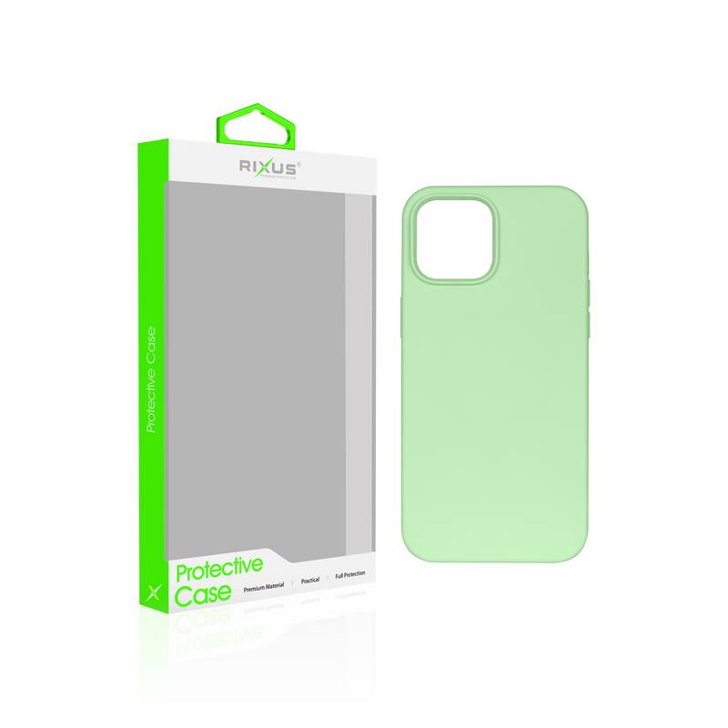 Rixus Para Funda de TPU blanda para iPhone 12 Mini con MagSafe Matcha