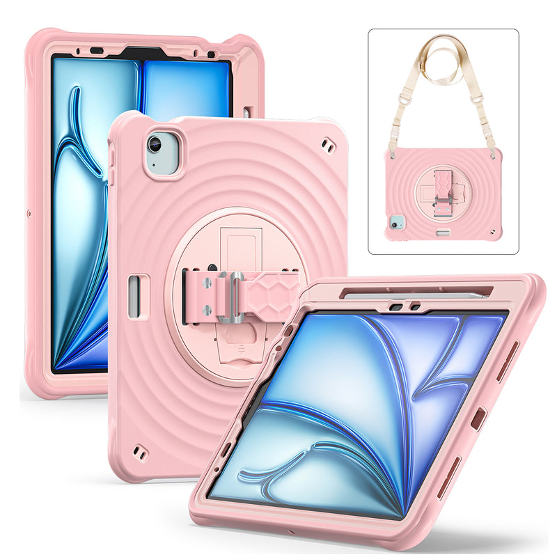 Rixus RXTC08 Anti Shock Case For iPad 7, 8, 9 10.2" (2019, 2020, 2021) Cherry Blossoms Pink