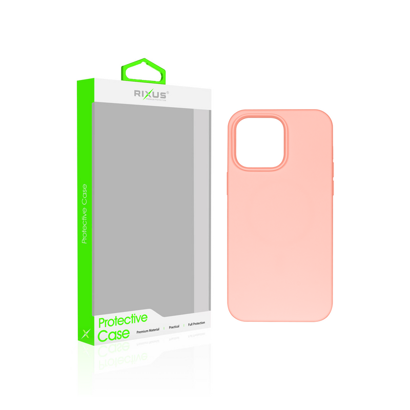 Rixus Para Funda de TPU suave para iPhone 15 Plus Rosa