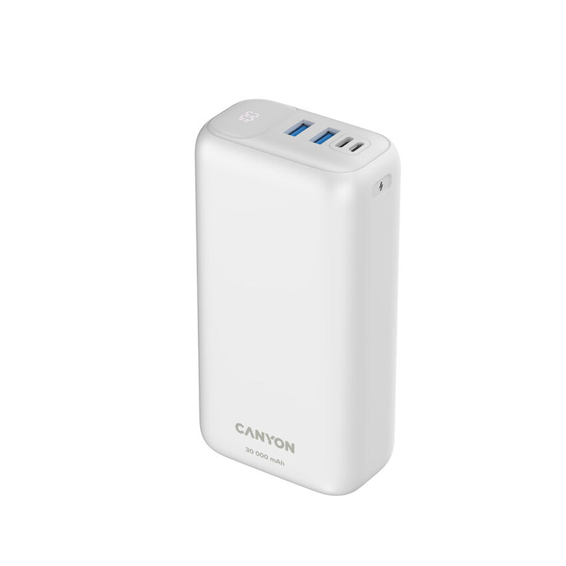 Canyon Powerbank PB-301 USB-C PD, USB-A 30000mAh Blanco