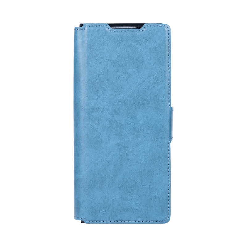 Rixus Wallet Case For Samsung Galaxy Z Fold 4 With Pen Holder Sierra Blue