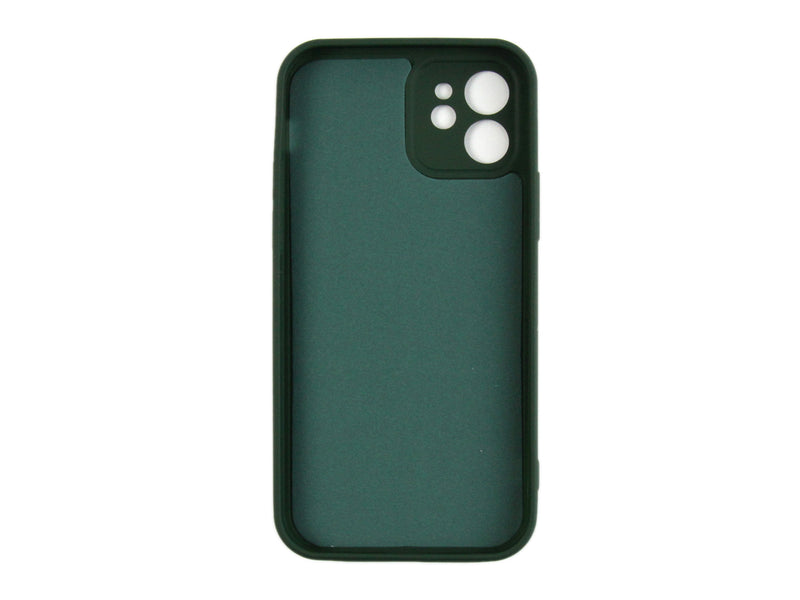 Rixus For iPhone 12 Soft TPU Phone Case Dark Green