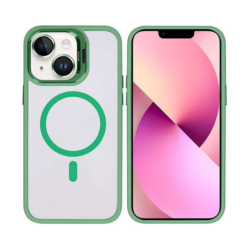 Rixus Classic 03 Case With MagSafe For iPhone 13 Light Green