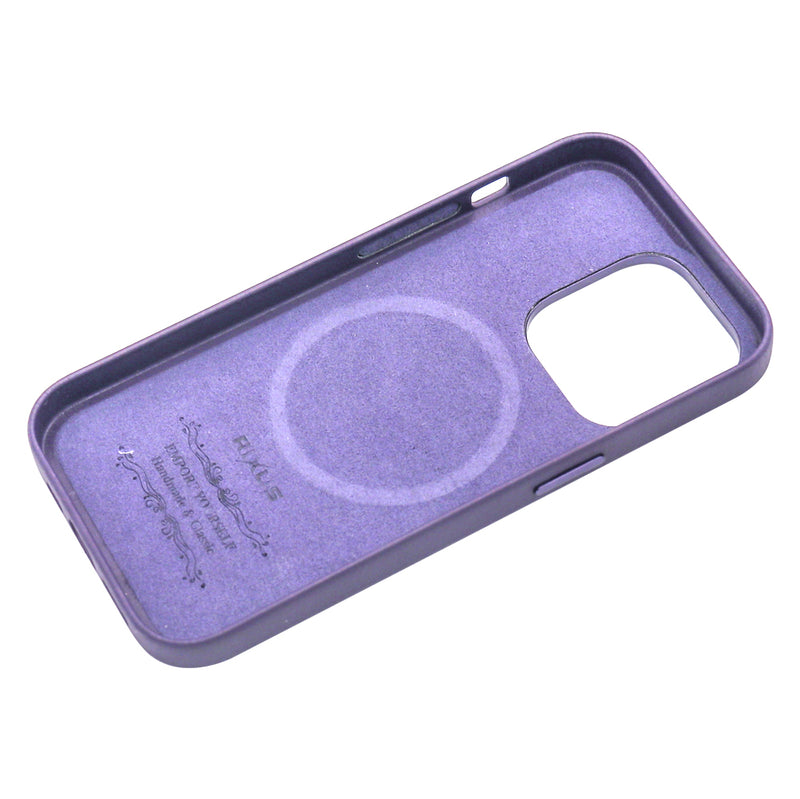 Rixus Classic 02 Case With MagSafe For iPhone 14 Pro Purple
