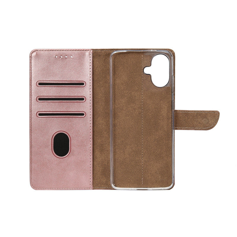 Rixus Bookcase For iPhone 16 Pink