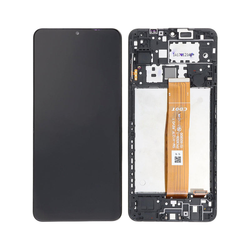 Samsung Galaxy A12 Nacho A127F Display And Digitizer With Frame Black OEM