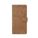 Rixus Bookcase For iPhone 16 Plus Light Brown