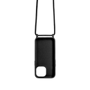 Rixus For iPhone 11 TPU Necklace Cord Cover Black