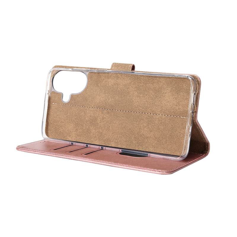 Rixus Bookcase For iPhone 16 Pink