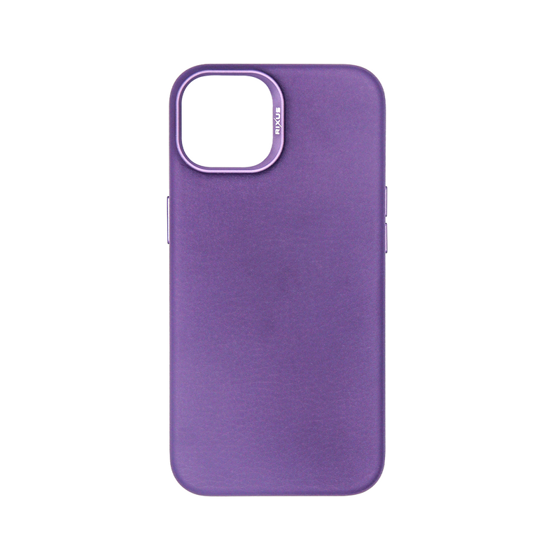 Rixus Para Funda para iPhone 15 Plus Classic 02 con MagSafe Morado