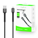 Rixus RXU71A Nylon Braided USB To Lightning Cable 120CM Black