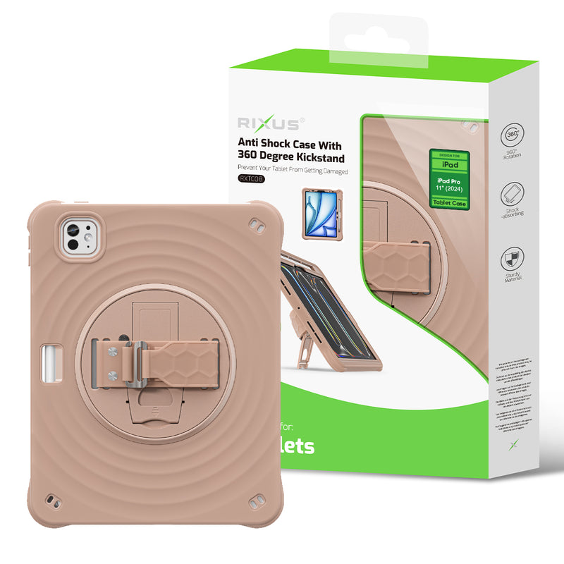 Rixus RXTC08 Anti Shock Case For iPad Pro 11" (2024) Latte