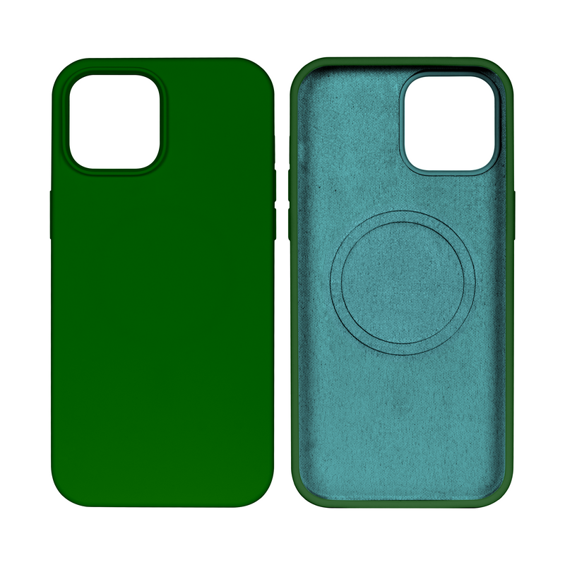 Rixus Para Funda TPU blanda para iPhone 11 con MagSafe Verde Oscuro