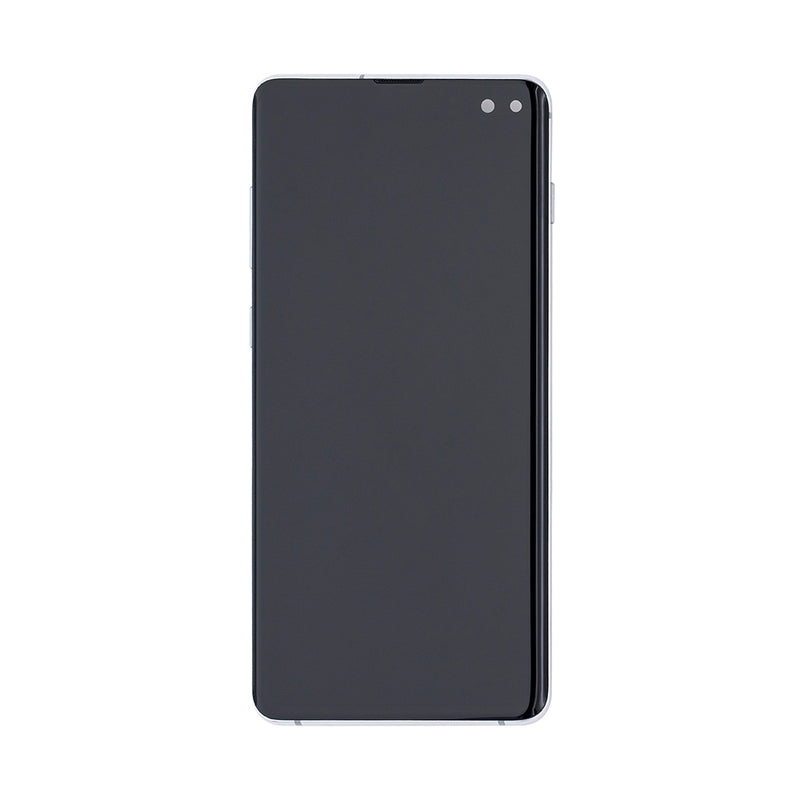 Samsung Galaxy S10 Plus G975F Display And Digitizer With Frame Prism White Refurbished