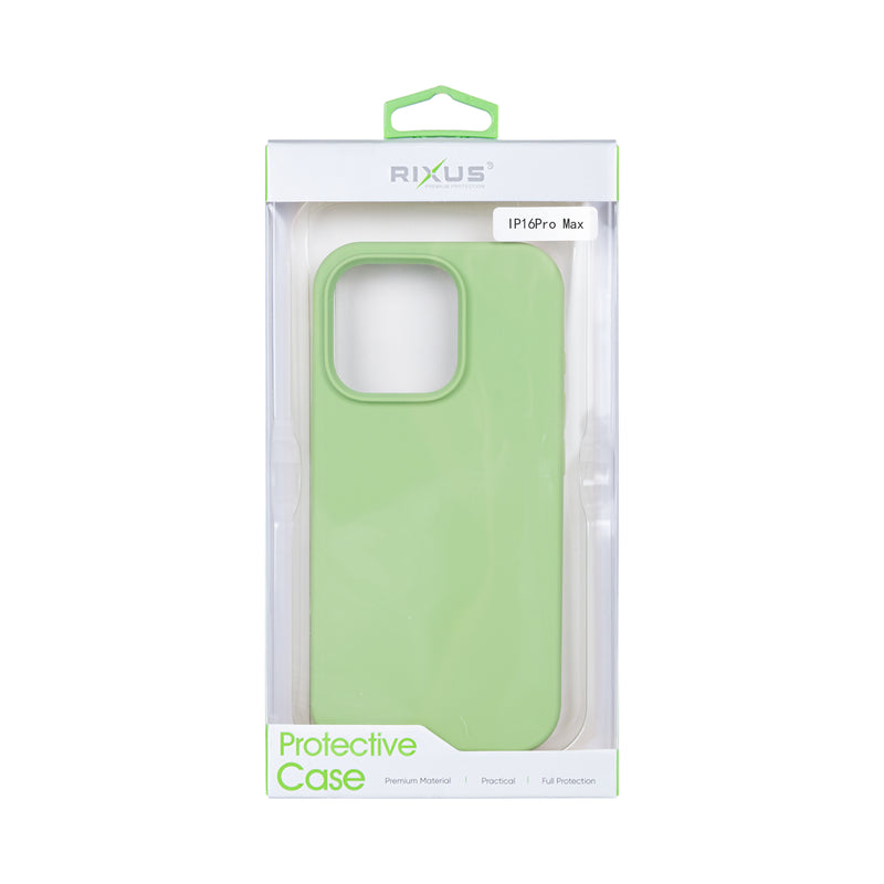 Rixus For iPhone 16 Pro Max Soft TPU Phone Case Matcha