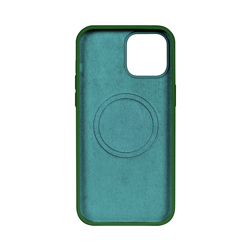 Rixus Para Funda de TPU blanda para iPhone 12 Mini con MagSafe Verde Oscuro