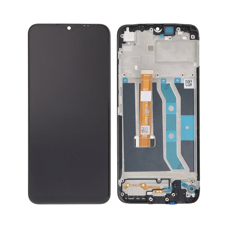 Realme C21Y RMX3261, RMX3263 Display And Digitizer With Frame Black Original