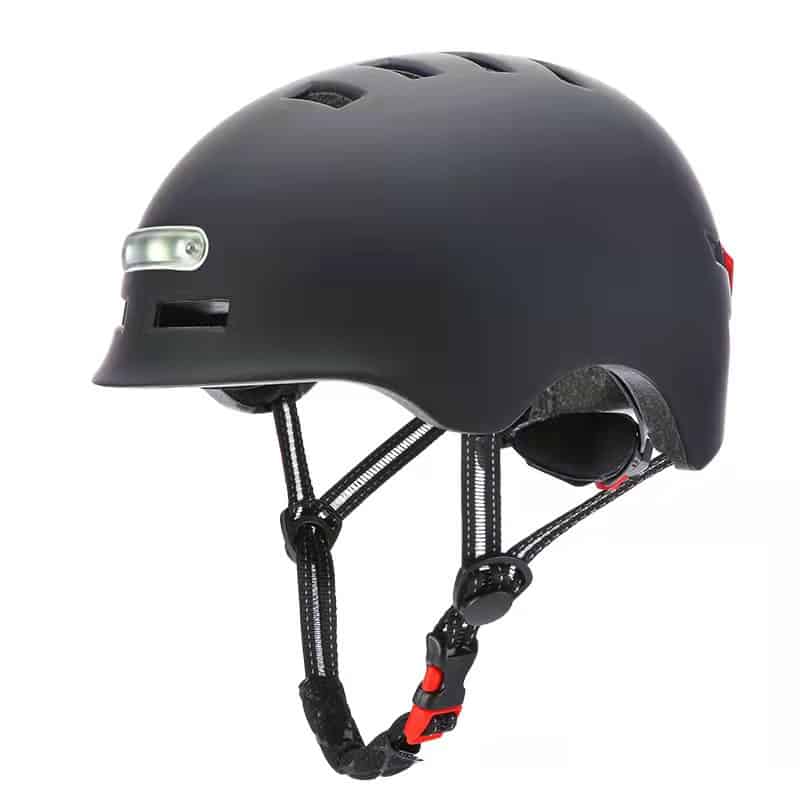 Helmet with back and front led - Black size M