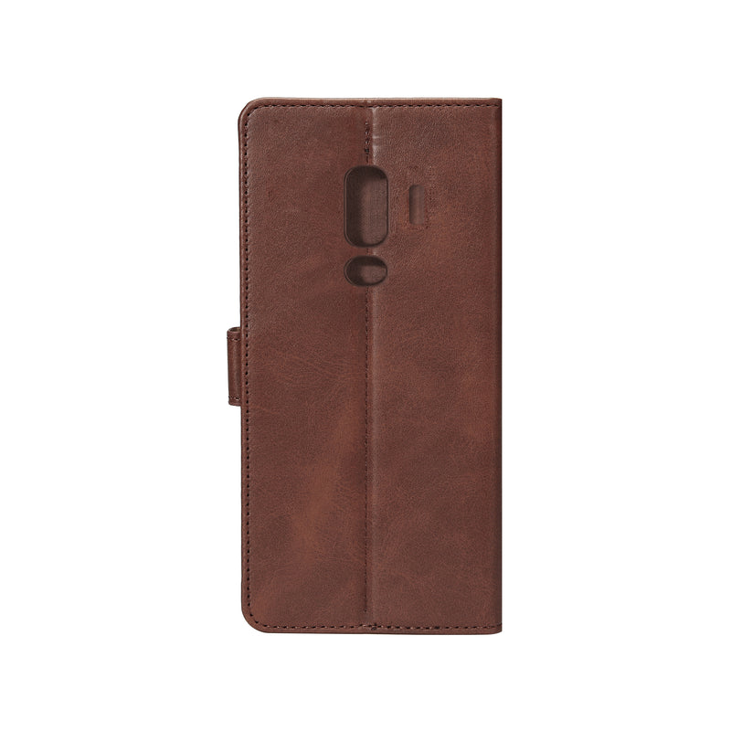 Rixus Bookcase For Samsung Galaxy S9 G960F Brown