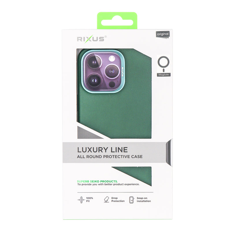 Rixus Classic 02 Case With MagSafe Pour iPhone 13 Pro Vert