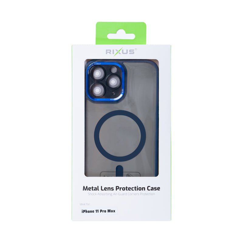 Rixus Classic 04 Case With MagSafe For iPhone 11 Pro Max Dark Blue