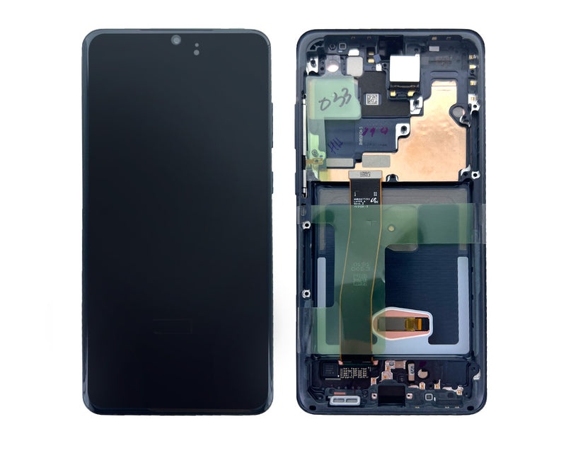 Samsung Galaxy S20 Ultra G988B Display And Digitizer With Frame No Camera Cosmic Black Service Pack