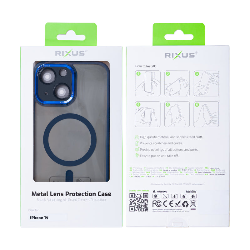 Rixus Classic 04 Case With MagSafe For iPhone 14 Dark Blue