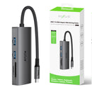 Rixus RXHU10 USB-C To HDMI Adaptor With Docking Station Grey