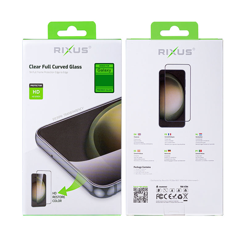 Rixus Tempered Glass Curved Edge For Samsung Galaxy A16 A166E