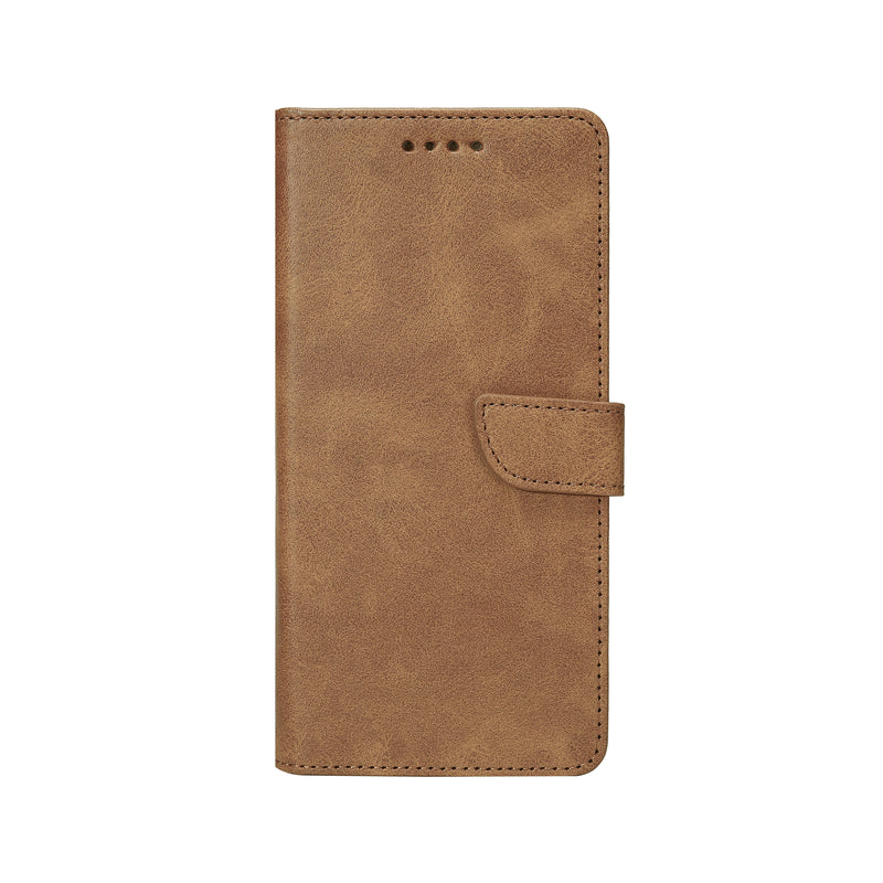 Rixus Bookcase For Samsung Galaxy A21s A217F Light Brown