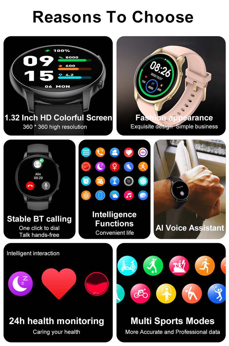 Linewear LW99 Smart Watch Black