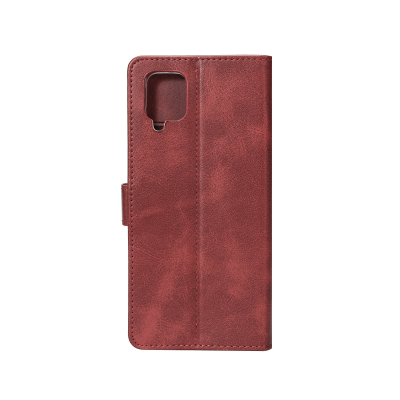 Rixus Bookcase For Samsung Galaxy A22 4G A225F Dark Red