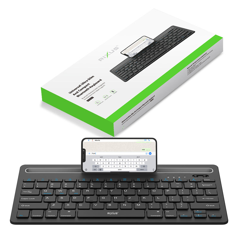 Rixus RXWK01 Universal Ultra Slim And Compact Bluetooth Keyboard