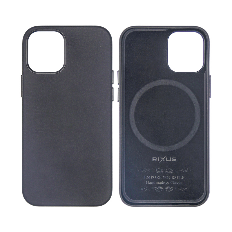 Coque Rixus pour iPhone 15 Pro Max Classic 02 avec MagSafe Noir