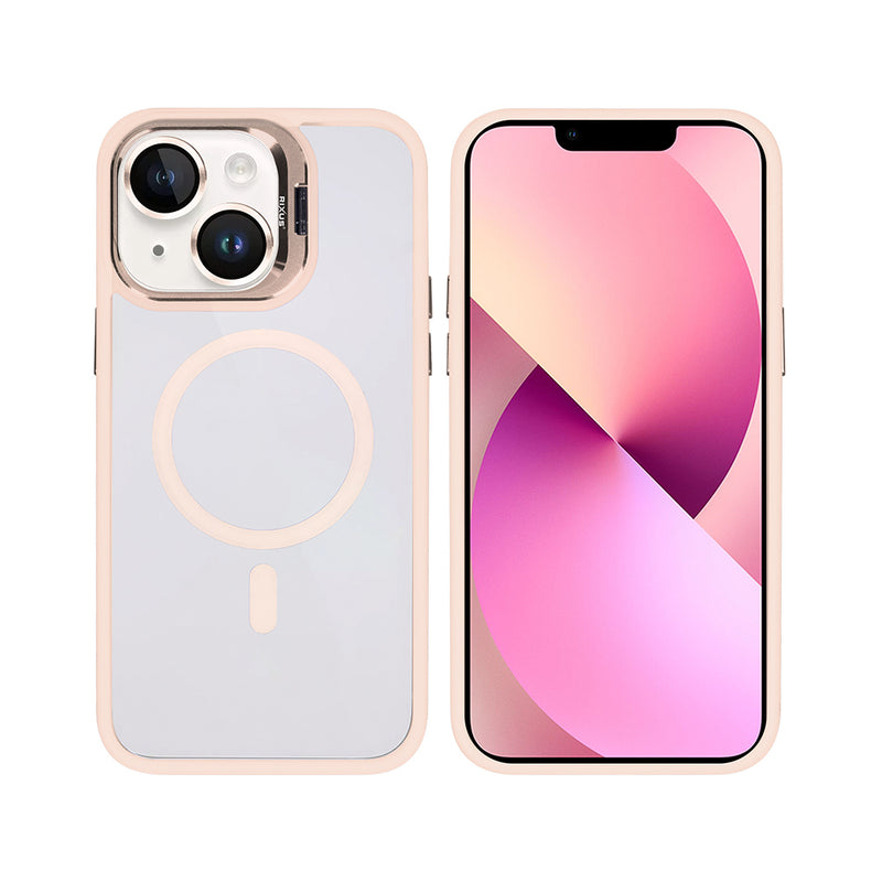 Rixus Classic 03 Case With MagSafe For iPhone 13 Light Pink