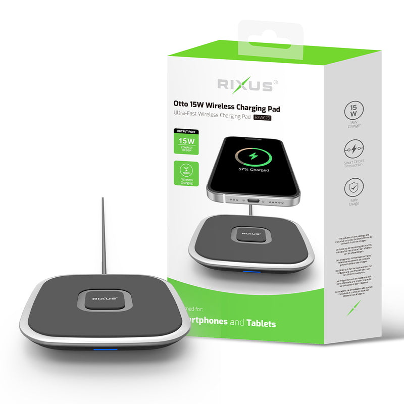 Rixus RXWC23 Otto 15W Wireless Charging Pad Black