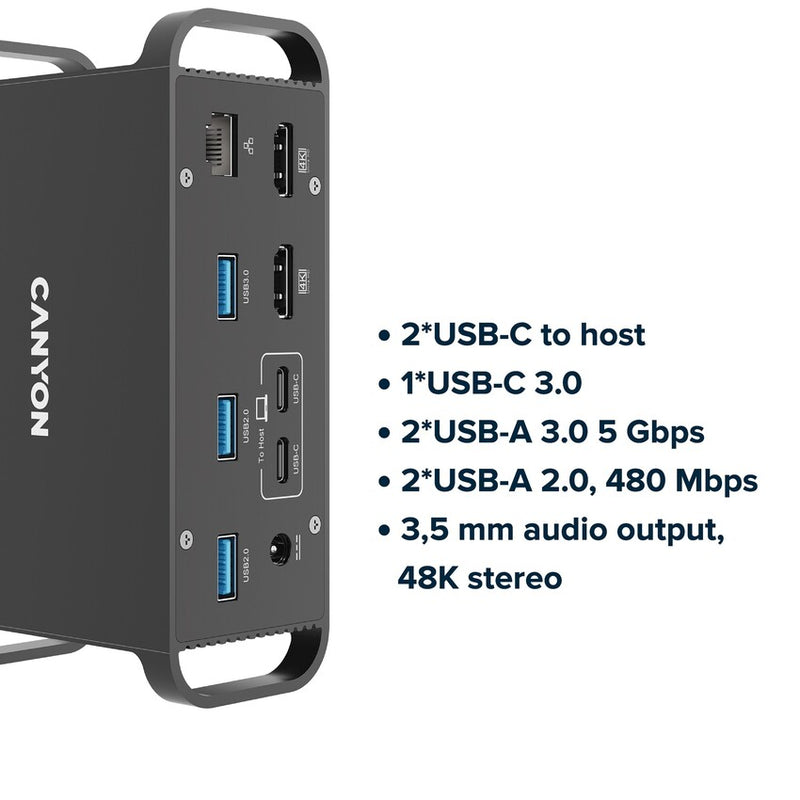 Canyon Estación de acoplamiento HDS-95ST de 14 puertos USB-C