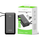 Rixus RXPB01B Power Bank 10.000mAh With Built-In Handstrap Cable Black